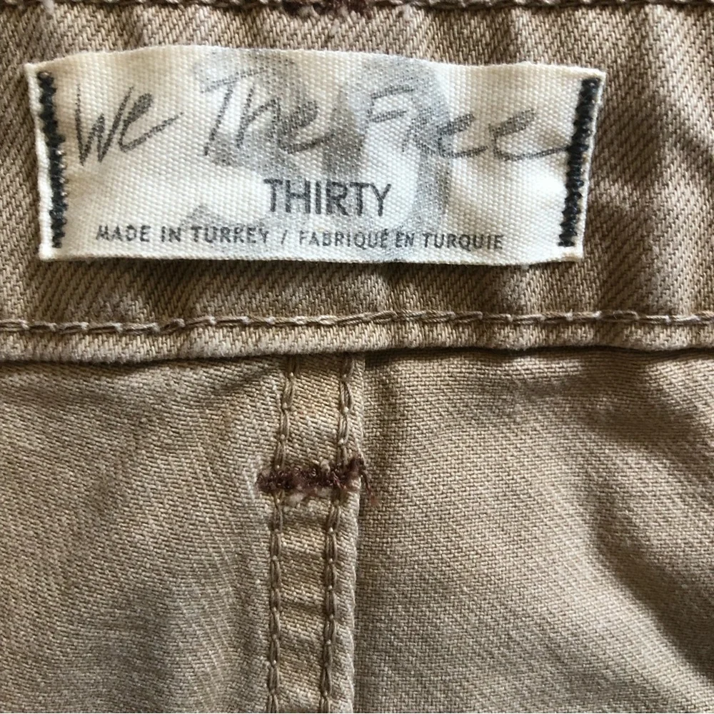 NWOT Free People Women's Dakota Straight High Rise Cafe Au Lait Distressed 30 - Picture 6 of 7